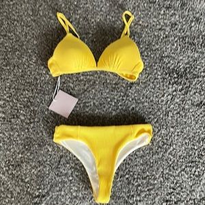 S’more Kittenish Yellow Bikini NWT size S